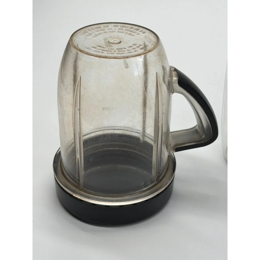 NutriBullet Replacement Pitcher and Cup Set Clear Plastic with Black Handles